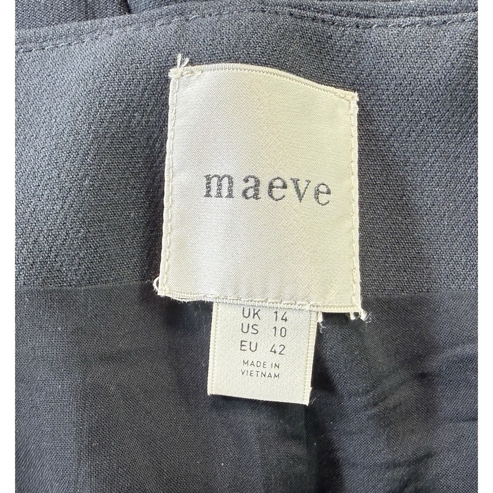Anthropologie Maeve Scallop Skort US‎ Size 10 Black New - Picture 10 of 12